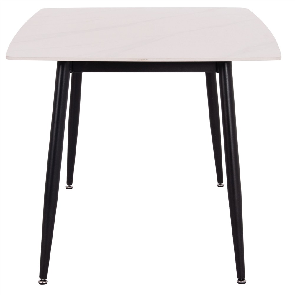 ΤΡΑΠΕΖΙ RAVEN HM18149.01 ΚΕΡΑΜΙΚΟ TOP ΜΕ ΟΨΗ ΛΕΥΚΟ ΜΑΡΜΑΡΟ 140x80x74Υεκ.