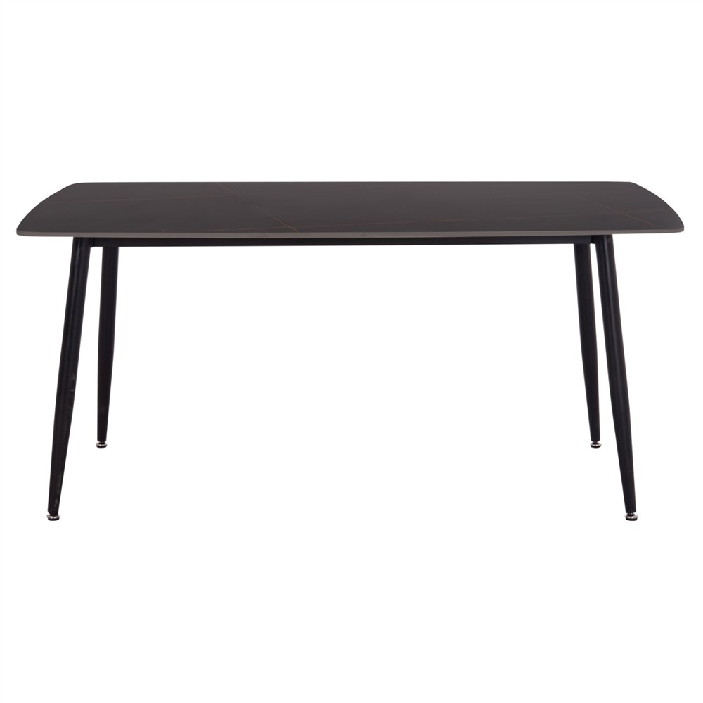 ΤΡΑΠΕΖΙ RAVEN HM18150.02 ΚΕΡΑΜΙΚΟ TOP ΜΕ ΟΨΗ ΜΑΥΡΟ ΜΑΡΜΑΡΟ 160x80x74Υεκ.