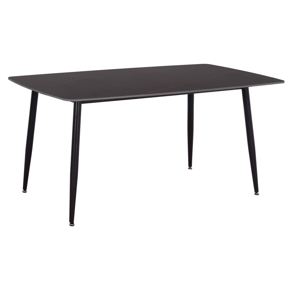 ΤΡΑΠΕΖΙ RAVEN HM18150.02 ΚΕΡΑΜΙΚΟ TOP ΜΕ ΟΨΗ ΜΑΥΡΟ ΜΑΡΜΑΡΟ 160x80x74Υεκ.