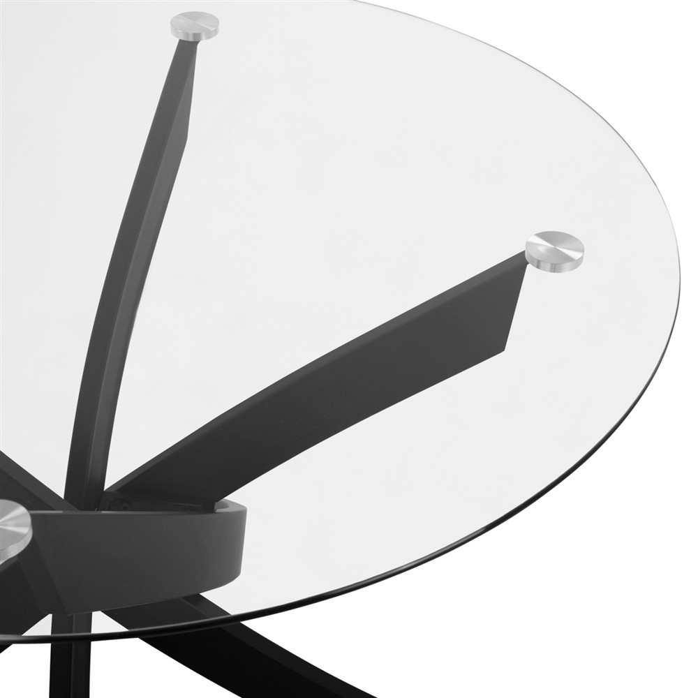 ΣΕΤ ΤΡΑΠΕΖΑΡΙΑΣ 5ΤΜΧ LADY HM21199.02 ΓΥΑΛΙ--ΜΕΤΑΛΛΟ ΣΕ ΜΑΥΡΟ & ΒΕΛΟΥΔΟ ΣΑΠΙΟ ΜΗΛΟ