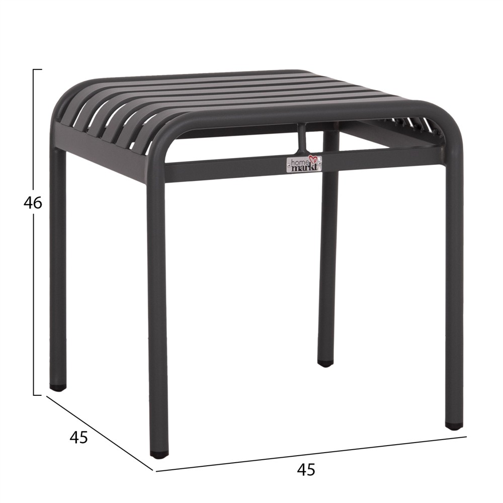 ΣΚΑΜΠΟ ΑΛΟΥΜΙΝΙΟΥ RACHEL HM6340.01 ΓΚΡΙ 45x45x46Υεκ.