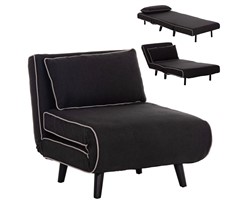 ΠΟΛΥΘΡΟΝΑ ΚΡΕΒΑΤΙ BRAXTON HM8425.03 ΜΑΥΡΟ ΥΦΑΣΜΑ 78x88x78Υεκ.