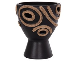 ΕΠΙΤΡΑΠΕΖΙΟ ΔΙΑΚΟΣΜΗΤΙΚΟ ΒΑΖΟ DEAN HM4678.01 ΤΕΡΑΚΟΤΑ ΣΕ ΜΑΥΡΟ--Φ25x28Υεκ.