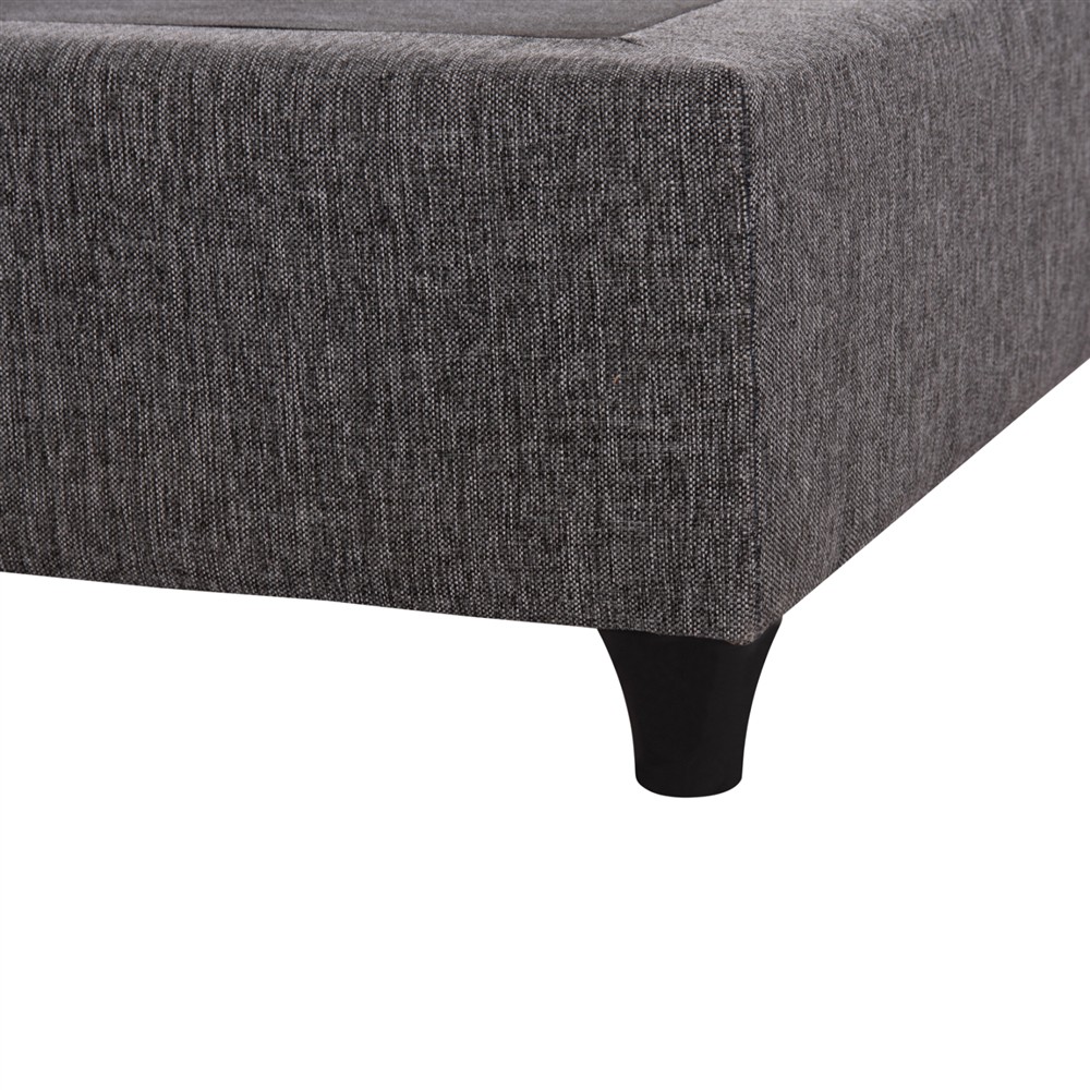 ΥΠΟΣΤΡΩΜΑ/ΚΡΕΒΑΤΙ KING-SIZE SIGGY HM21218 ΓΚΡΙ ΥΦΑΣΜΑ--ΓΙΑ 180x200εκ.