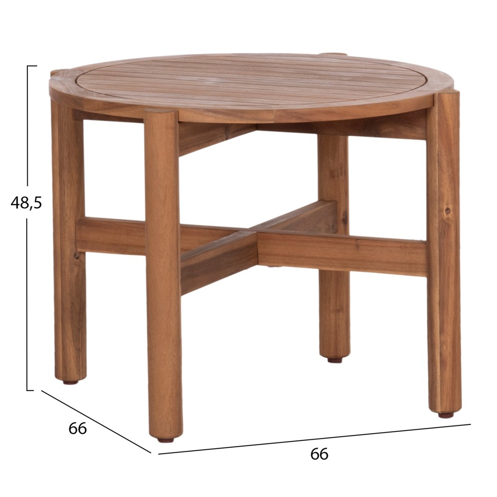 LOUNGE ΣΕΤ SANJI HM21214 ΤΡΑΠΕΖΙ & 2 ΠΟΛΥΘΡΟΝΕΣ--ΞΥΛΟ ΑΚΑΚΙΑΣ-ΑΛΟΥΜΙΝΙΟ-ΣΧΟΙΝΙ