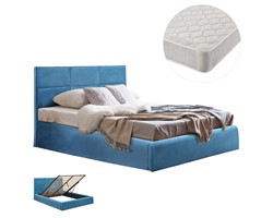 ΚΡΕΒΑΤΙ ΔΙΠΛΟ & ΣΤΡΩΜΑ BRILEY HM21272.04 ΠΕΤΡΟΛ ΒΕΛΟΥΔΟ ΜΕ ΑΠΟΘ.ΧΩΡΟ--ΓΙΑ 160x200εκ