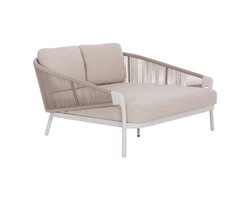 DAYBED ΣΕΙΡΑ XANTION HM6474.02 ΛΕΥΚΟ ΑΛΟΥΜΙΝΙΟ--ΣΧΟΙΝΙ--OLEFIN 157x147x88Υεκ