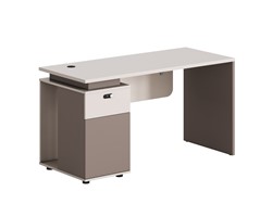 ΓΡΑΦΕΙΟ ΜΕ ΑΡΙΣΤΕΡΟ ΝΤΟΥΛΑΠΙ NEWLINE HM18274L ΜΕΛΑΜΙΝΗ ΕΚΡΟΥ-ΑΝΟΙΧΤΟ ΚΑΦΕ 120x60x75Υ