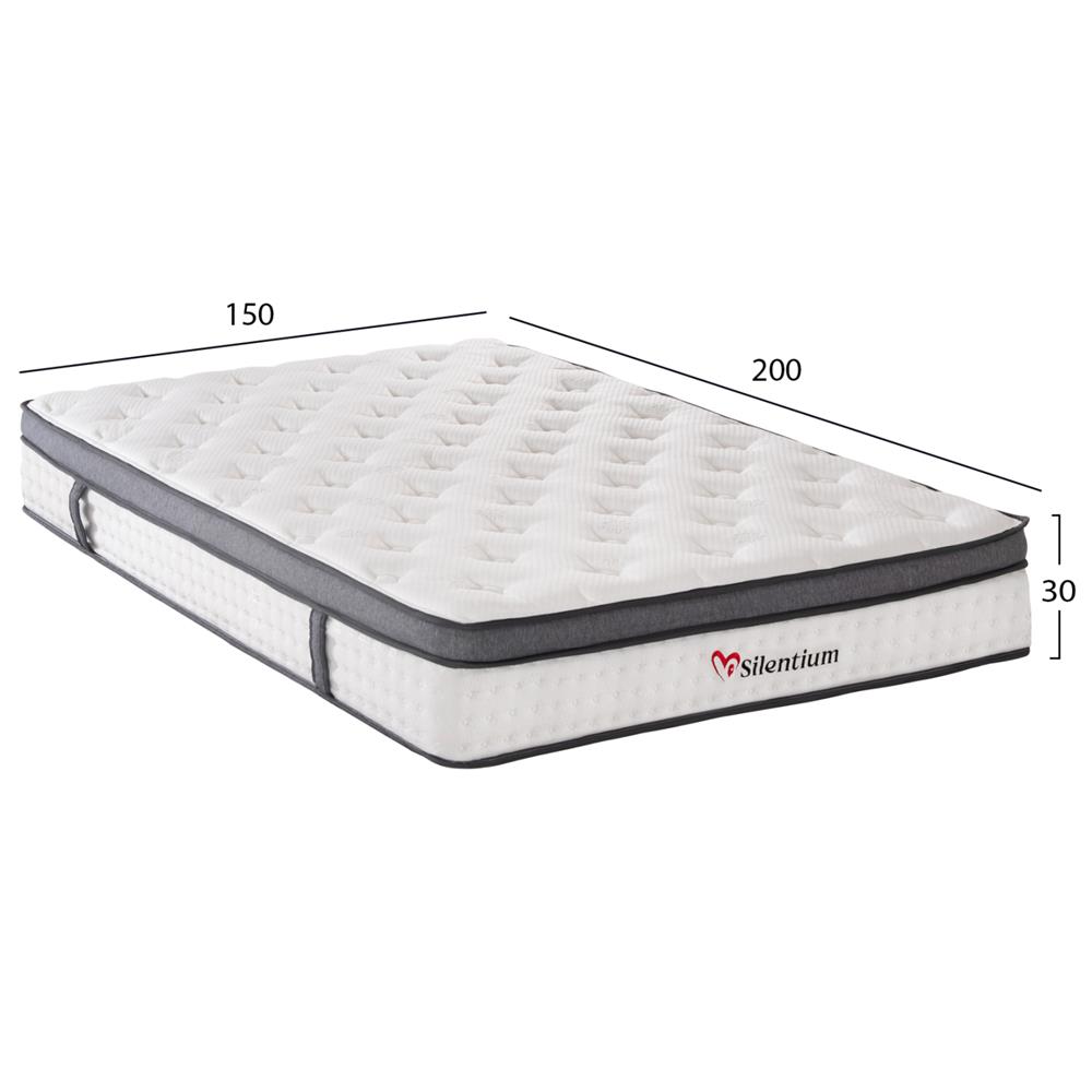 ΣΤΡΩΜΑ ΔΙΠΛΟ SILENTIUM HM749.05 POCKET SPRINGS--ΛΕΥΚΟ 150x200x30Υεκ.