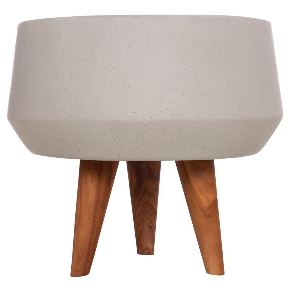 ΓΛΑΣΤΡΑ ΕΣΩΤ.ΧΩΡΟΥ QUAN HM4680.03S FIBER CEMENT ΓΚΡΙ--ΒΑΣΗ TEAK Φ37x36Υεκ