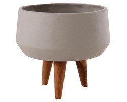 ΓΛΑΣΤΡΑ ΕΣΩΤ.ΧΩΡΟΥ QUAN HM4680.03S FIBER CEMENT ΓΚΡΙ--ΒΑΣΗ TEAK Φ37x36Υεκ