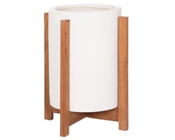 ΓΛΑΣΤΡΑ ΕΣΩΤ.ΧΩΡΟΥ HOFF HM4682.02S FIBER CEMENT ΛΕΥΚΟ-TEAK ΒΑΣΗ Φ33x42Υεκ