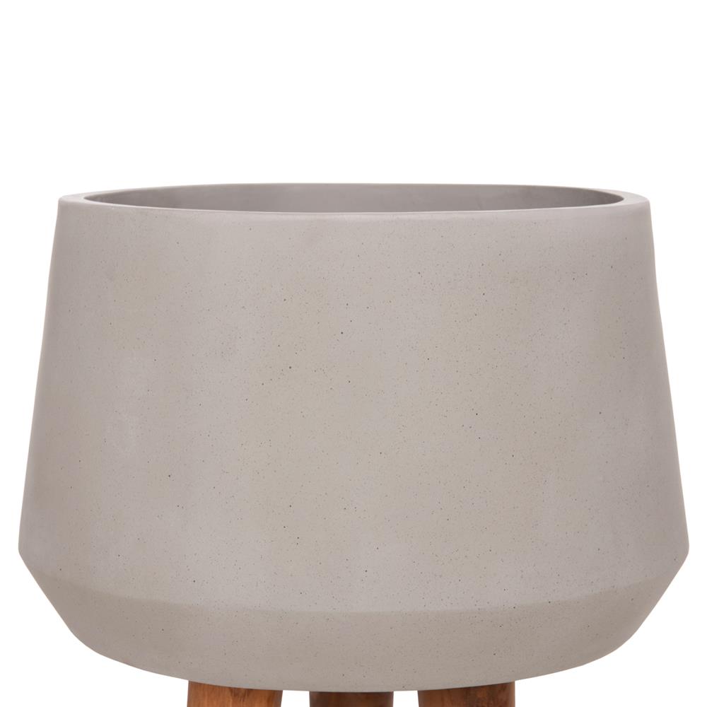 ΓΛΑΣΤΡΑ ΕΣΩΤ.ΧΩΡΟΥ QUAN HM4680.03L FIBER CEMENT ΓΚΡΙ--ΒΑΣΗ TEAK Φ38x62Υεκ