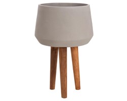 ΓΛΑΣΤΡΑ ΕΣΩΤ.ΧΩΡΟΥ QUAN HM4680.03L FIBER CEMENT ΓΚΡΙ--ΒΑΣΗ TEAK Φ38x62Υεκ