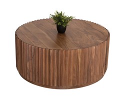 ΤΡΑΠΕΖΙ ΣΑΛΟΝΙΟΥ ΣΤΡΟΓΓΥΛΟ SEDGE HM9695 ΜΑΣΙΦ ΑΚΑΚΙΑ-ΦΥΣΙΚΟ ΧΡΩΜΑ Φ90Χ38Υεκ.