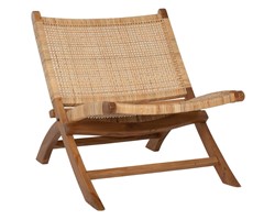 ΚΑΡΕΚΛΑ LOUNGE ΑΝΑΔΙΠΛΟΥΜΕΝΗ ANTIL HM9379.01 ΜΑΣΙΦ ΞΥΛΟ ΤEAK ΦΥΣΙΚΟ 66x77x67Yεκ.