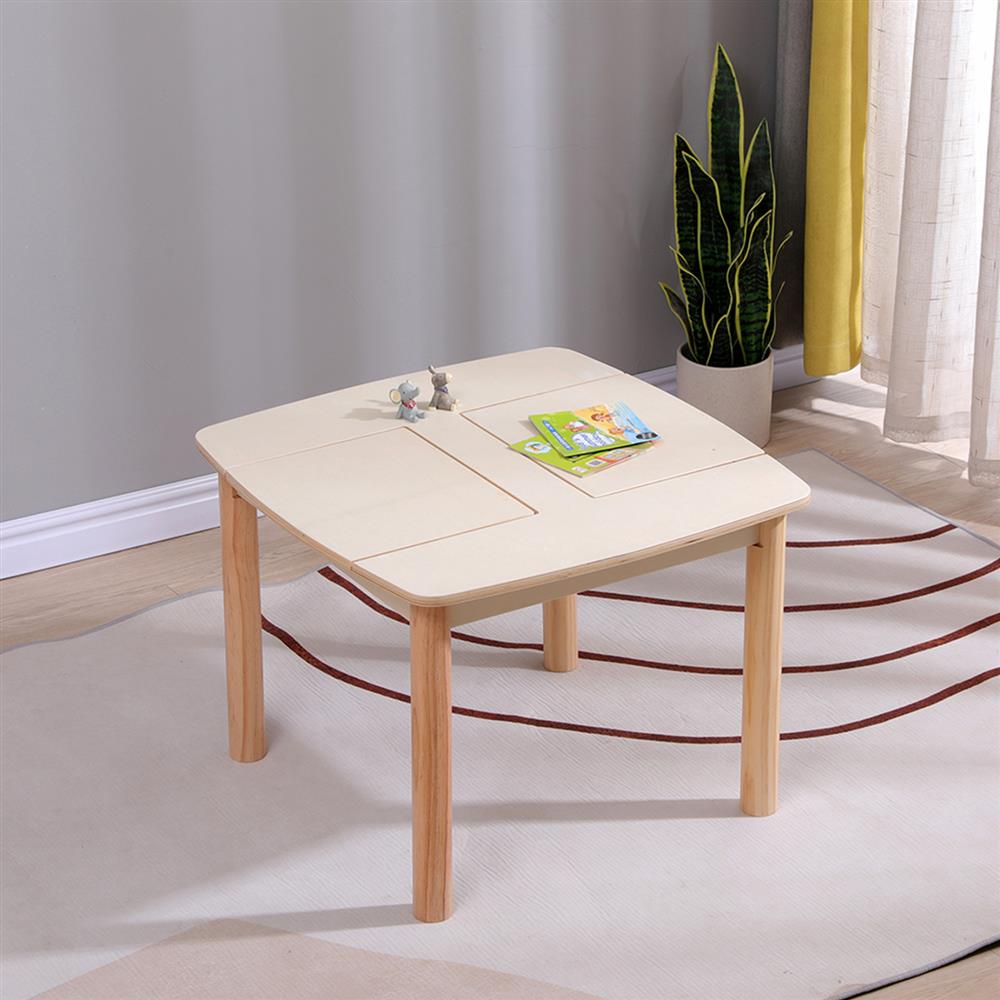 ΤΡΑΠΕΖΑΚΙ ΠΑΙΔΙΚΟ ΜΕ ΑΠΟΘ.ΧΩΡΟΥΣ RICKI HM18339.01 MDF & ΣΥΜΗΔΑ ΣΕ ΦΥΣΙΚΟ 65x65x47Υεκ