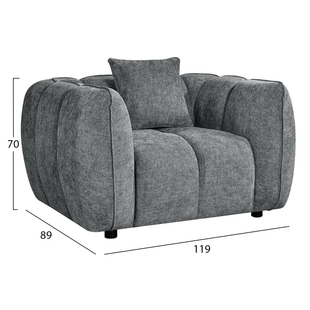 ΠΟΛΥΘΡΟΝΑ LYKKE HM3325.01 ΓΚΡΙ ΥΦΑΣΜΑ 119x89x70Υεκ